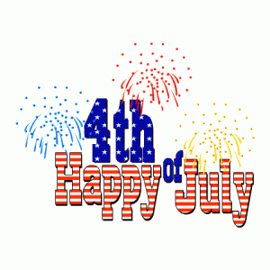 4th of July Text